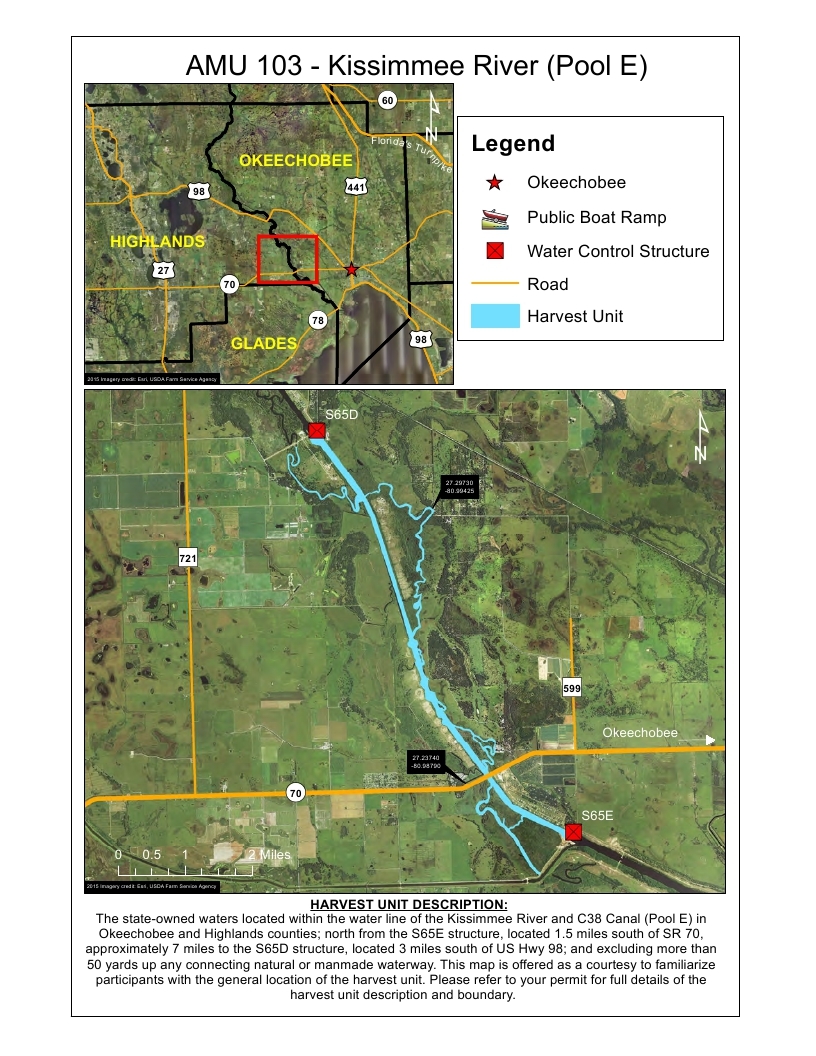 Kissimmee river harvest map pool e